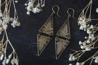 Image 1 of Mirrored Fern Drop Earrings
