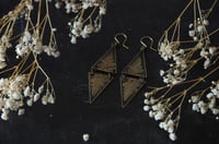 Image 2 of Mirrored Fern Drop Earrings