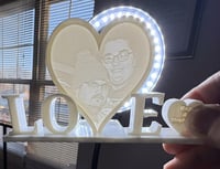 Image 1 of 💕 Custom Valentine’s Photo Lithophane – Light Up Love Keepsake – 