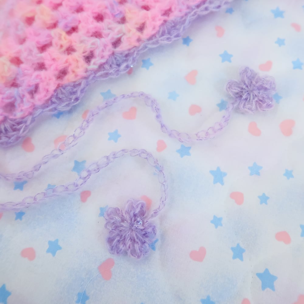 Crochet Bandana Headdress: Pink Party