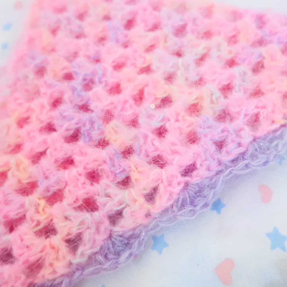 Crochet Bandana Headdress: Pink Party