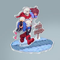 Acrylic Standee "Papyrus, Sans and Frisk"