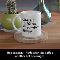 Image 2 of Charlie Uniform November Tango Funny Swear Word Novelty Mug