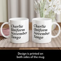 Image 4 of Charlie Uniform November Tango Funny Swear Word Novelty Mug