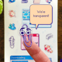 Image 2 of "Frutiger Aero" transparent sticker sheet