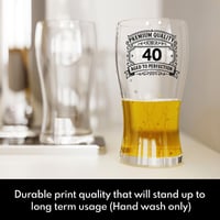 Image 3 of Vintage Premium Birthday Beer Glass Gift Set (Choose Your Age on Checkout)