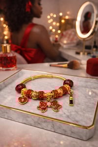 Image 5 of Crimson & Wine Snake Charm Bracelets