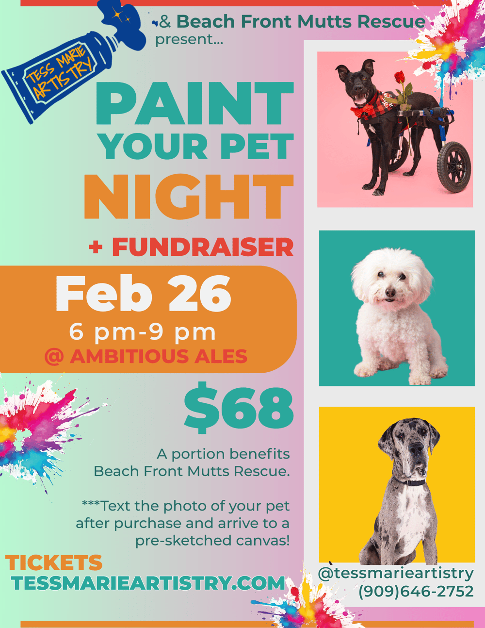 Image of "Paint Your Pet" // Thur 2/26 6-9pm