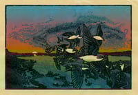 Image 1 of Murmuration - Wood Engraving 