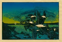 Image 2 of Murmuration - Wood Engraving 