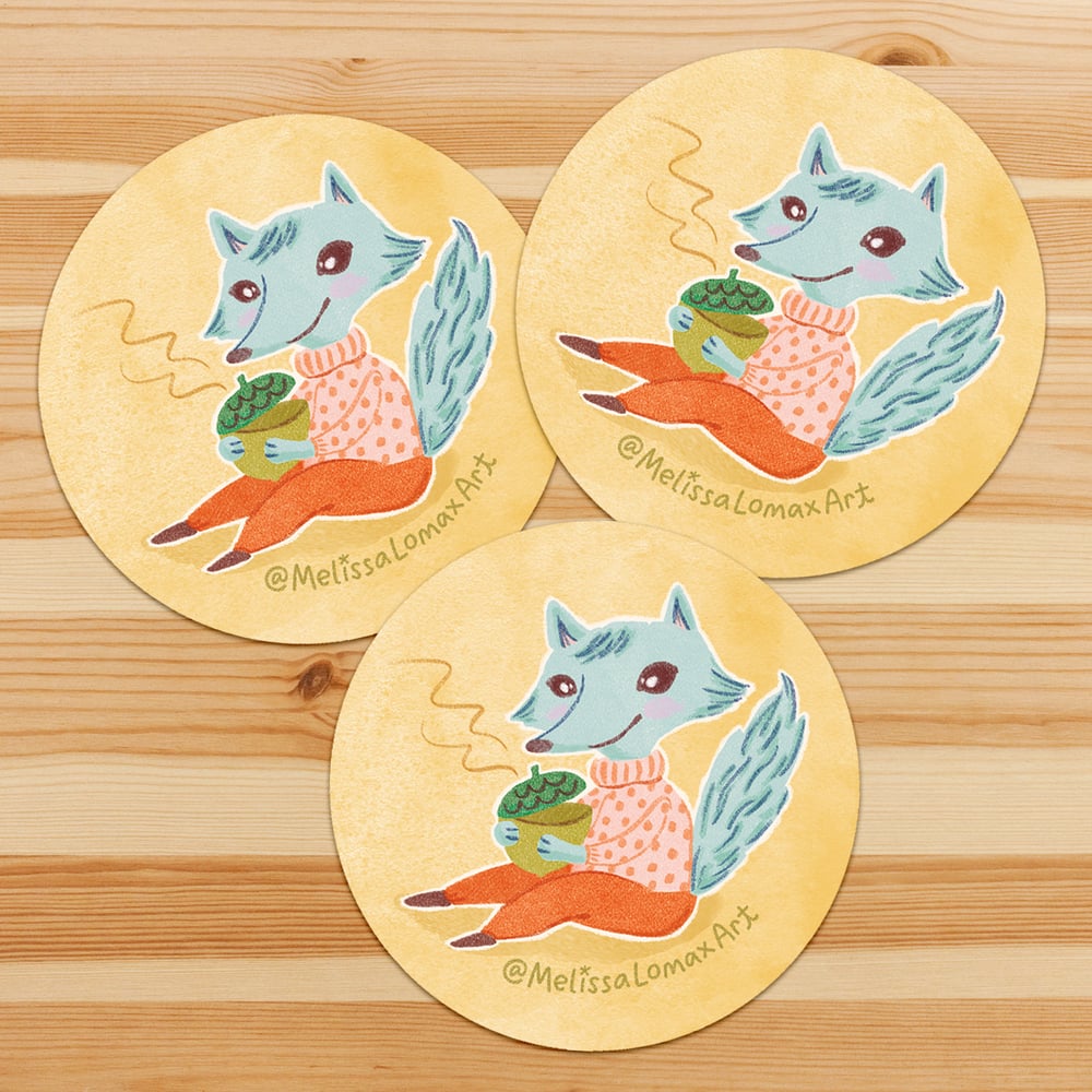 Image of 3 COZY-FOX STICKERS