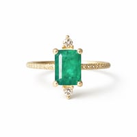 Image 1 of Sparkling Emerald Ring