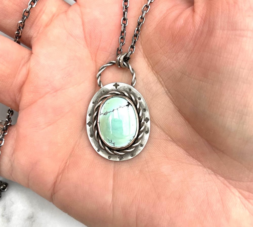 Handmade Sterling Silver Giraffe Turquoise Pendant 925