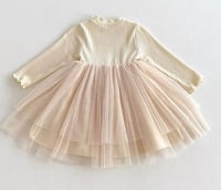 Image 2 of Cream Cotton & Tulle Dress