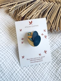 Broche HORTENSE Marine