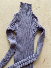 Image 3 of Merino Rib Top with long sleeves Lila 