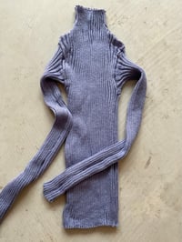 Image 1 of Merino Rib Top with long sleeves Lila 