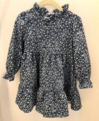 Image 2 of Marine Blue Floral Cotton Dress