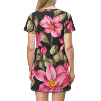 Image 4 of Floral Pink Magnolia T-Shirt Dress — All-Over Print