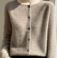 Image 2 of Merino Wool Cardigan – Camel