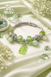 Image 1 of Beary Jaded Snake Charm Bracelet