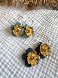 Boucles APPOLINE Bleu glacier / Marine