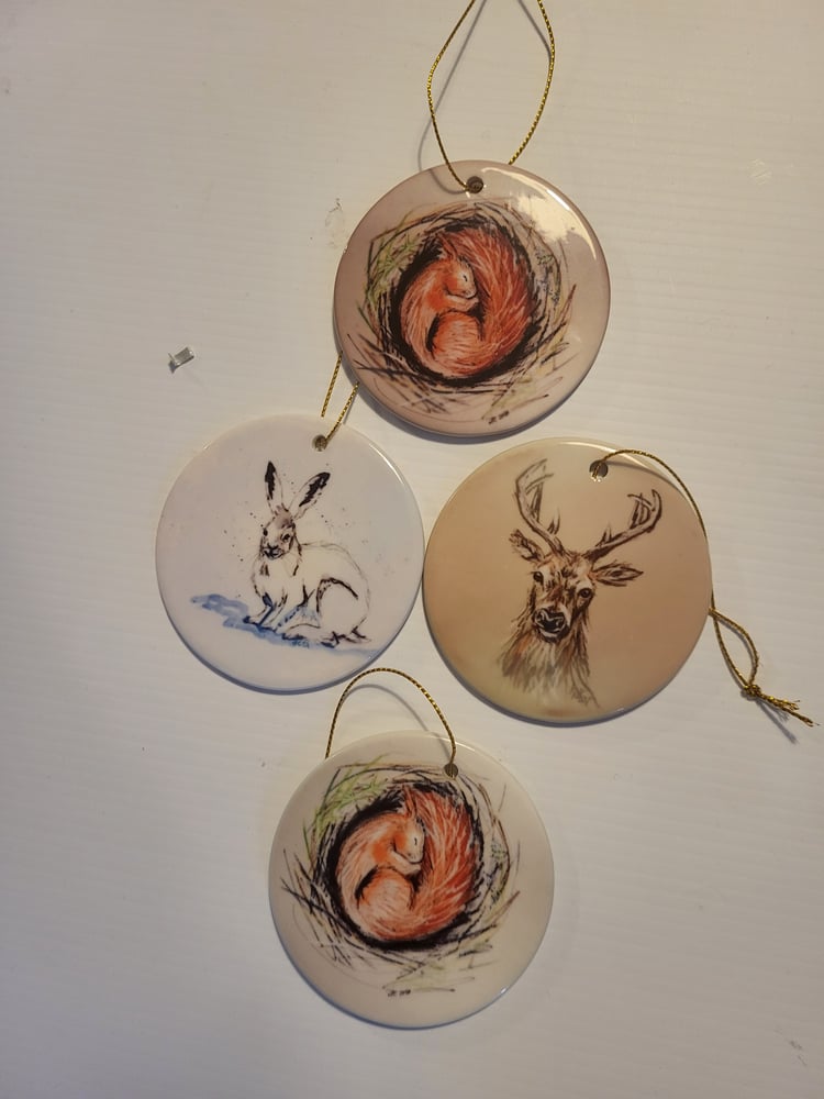 Image of Ceramic bauble decorations