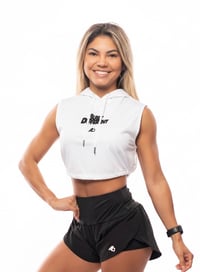 Image 1 of Crop Top Sleeveless Hoodie
