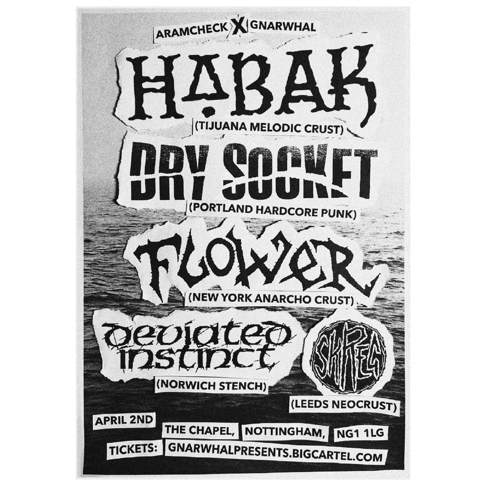 Habak (MX) / Dry Socket (US) / Flower (US) / Deviated Instinct /  Skreg @ The Chapel