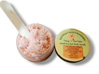 Image 2 of Sparkling Cherry Champagne Mango & Shea Butter Dead Sea Salt Body Scrub (W/ Rose Kaolin Clay)