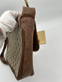 Image 8 of Gucci GG Canvas Brown Leather Vintage Crossbody Bag