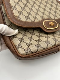 Image 4 of Gucci GG Canvas Brown Leather Vintage Crossbody Bag