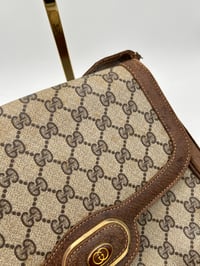 Image 6 of Gucci GG Canvas Brown Leather Vintage Crossbody Bag