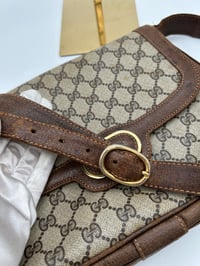 Image 7 of Gucci GG Canvas Brown Leather Vintage Crossbody Bag