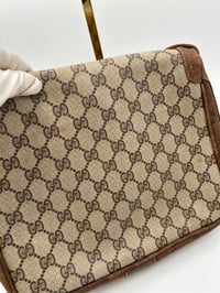 Image 9 of Gucci GG Canvas Brown Leather Vintage Crossbody Bag