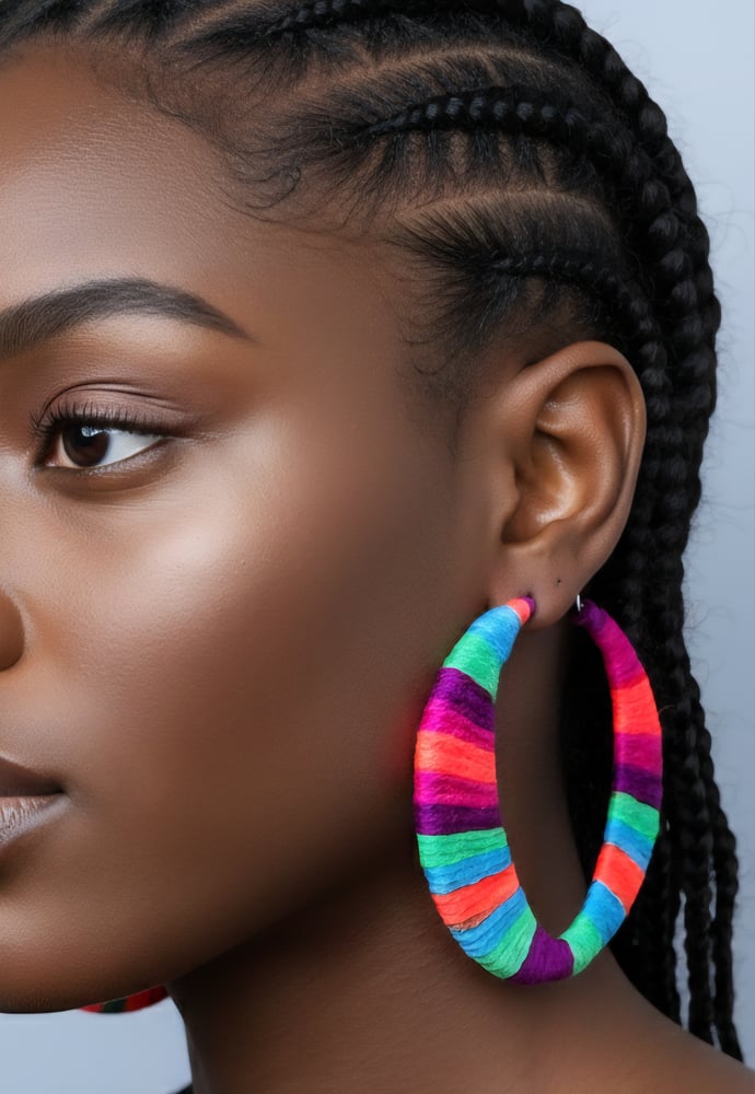 Image of 80s Goddess Sweater Hoop Earrings