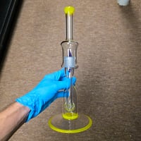 Image 2 of YELLOW OPAL > ICY WHITE SATIN & PURPLE LOLLIPOP HORNET