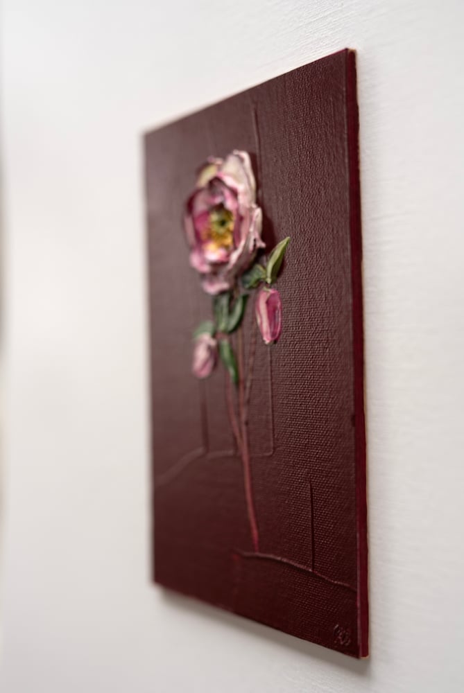 Image of Hellebore On Burgundy II