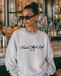 Image 1 of Mignardi Studios Leafs Heather White Crewneck