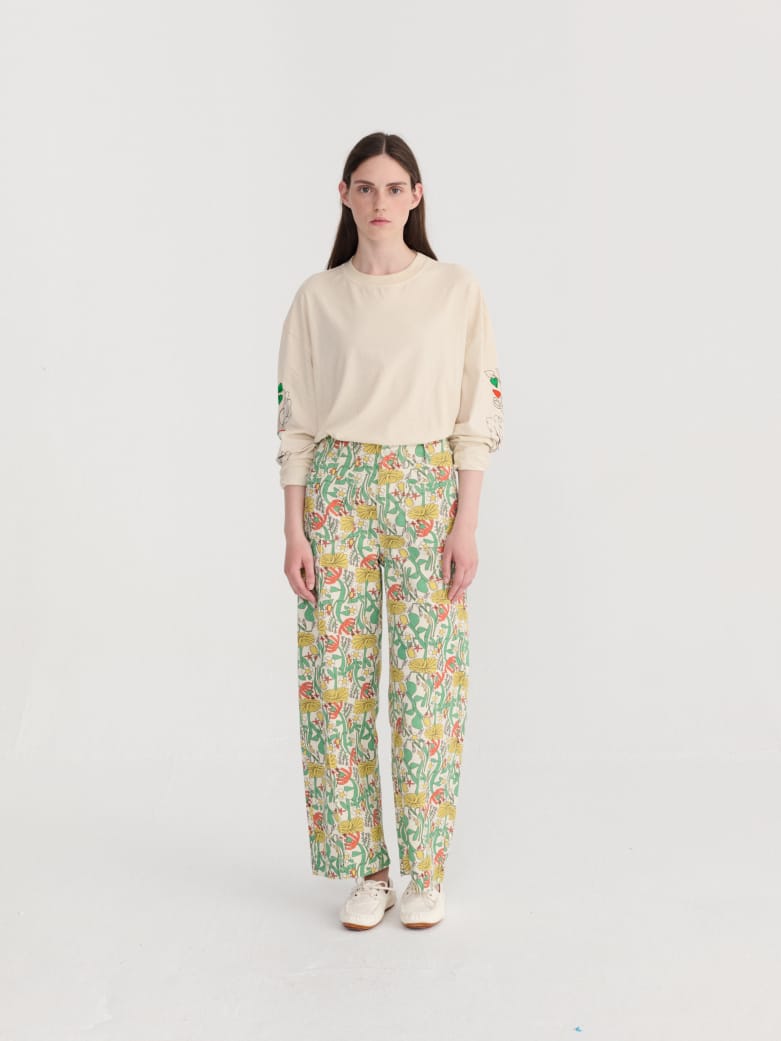 Image of 2-Pantalón multicolor color herbalist pattern pants