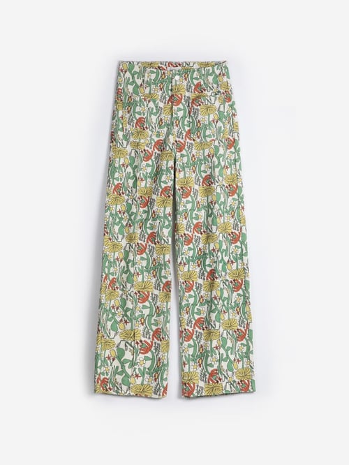Image of 2-Pantalón multicolor color herbalist pattern pants