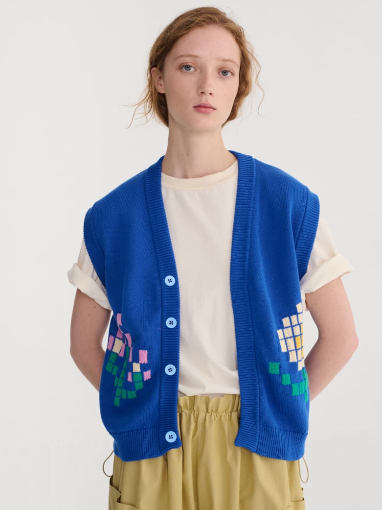 Image of 1-Chaleco Pixel Flowers