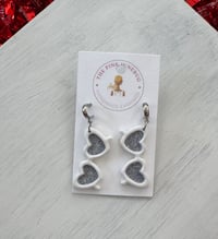 White / silver heart sunglasses 