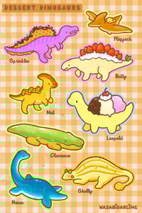 Dessert Dinosaurs Sticker Sheet