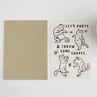 Image 1 of Dancing Kitty Cat Card