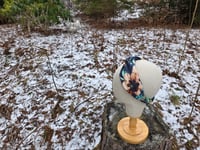 Image 3 of Navy & Roses Linen Twist Headband 