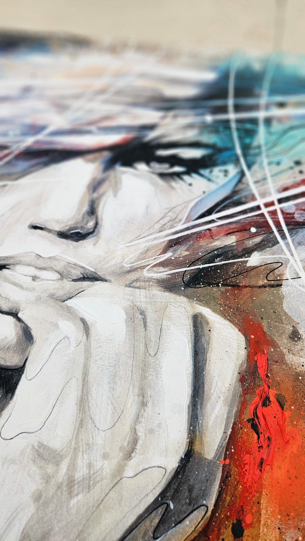 "Velvet Rapture" 1/1 UNIQUE - Mixed Media on paper - FREE WORLDWIDE SHIPPING!!!