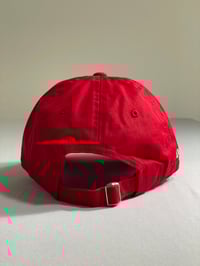 Image 3 of Red and White dad hat