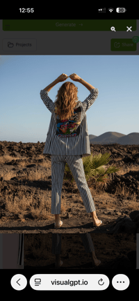 Image 4 of Stripe ✘ Ibiza blazer ✘upcycling jacKet ✘vintage