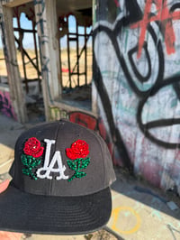 Image 2 of  LA Rose Bling Black Snapback